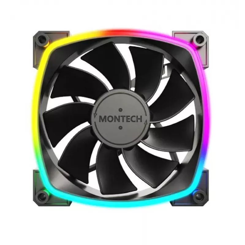 Montech RX120 PWM kompiuterio korpuso ventiliatorius 12 cm juodas 3 vnt.