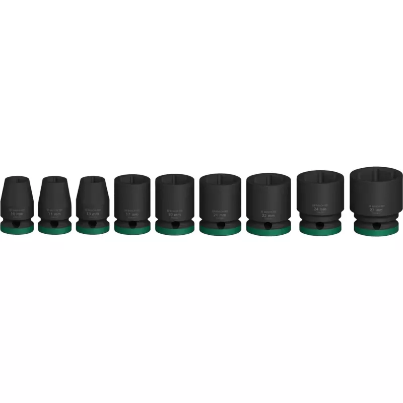 Smūginių galvučių rinkinys Bosch Powertools PRO 1/2 colio 9 vnt., juodas