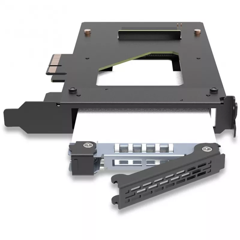 ICY Dock ToughArmor MB111VP-B - mobilioji atminties lentyna - and2 / and3 SSD mobilioji lentyna - 2,5 (6,4 cm) - NVMe - PCIe 4,0 x4 - juoda (MB111VP-B)