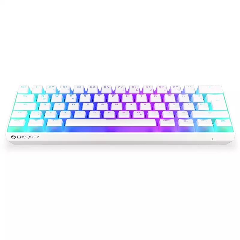 Thock Compact Wireless Pudding Onyx White, Gaming Keyboard White, DE-Layout, Kailh Box Red
