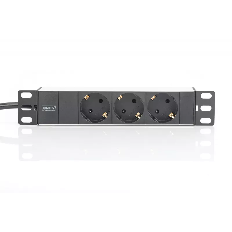 Aliuminis lizdų blokas Digitus DN-95411 3 apsauginiai lizdai 2 m