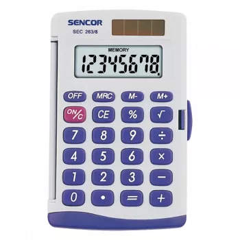 Pagrindinis skaičiuotuvas Sencor SEC 263/8 Pocket pilkas