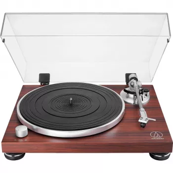 Diržinė garso patefono plokštelių grotuvas Audio-Technica AT-LPW50BTRW Ruda Rankinė