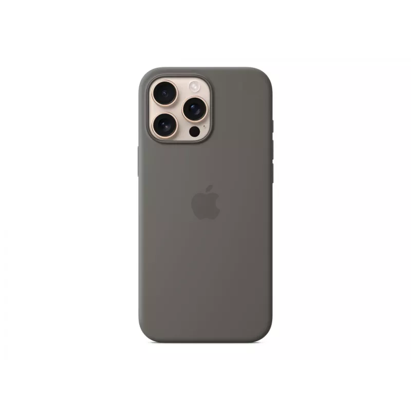 Silikono dėklas su „MagSafe“, skirtas „iPhone 16 Pro Max“ – pilkai akmeninė spalva