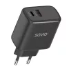 Lauko kroviklis SAVIO LA-06/B USB Type-C 30W Power Delivery 1x USB-C Juoda, 5–20V, 3A/9V, 3A/5V, 3A/12V, 2.1A