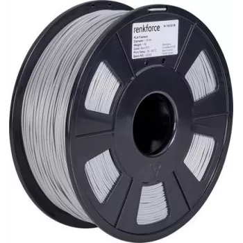 Renkforce RF-4511204 3D spausdinimo medžiaga Polipieno rūgštis (PLA) Sidabrinė 1 kg (RF-4511204)