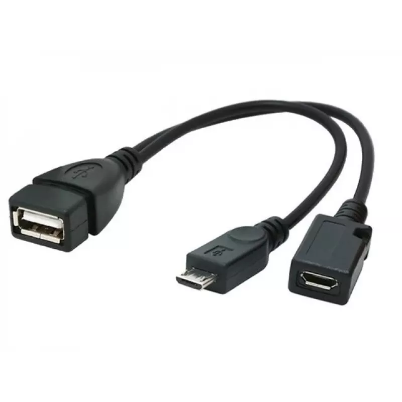 OTG laidas USB Micro AF- BM+(F) USB 2.0 OTG 15cm