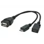 OTG laidas USB Micro AF- BM+(F) USB 2.0 OTG 15cm