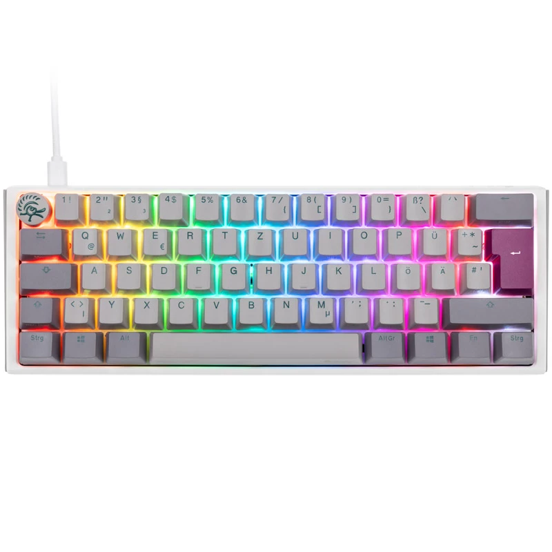 Ducky One 3 Mini klaviatūra, skirta žaidimams, USB, pilka