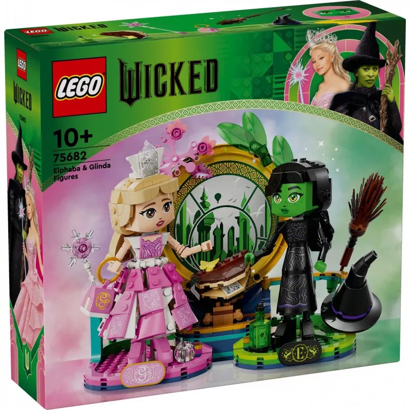 LEGO Wicked figūrėlės Elphaba ir Glinda 75682 – kolekcinis minifigūrų rinkinys