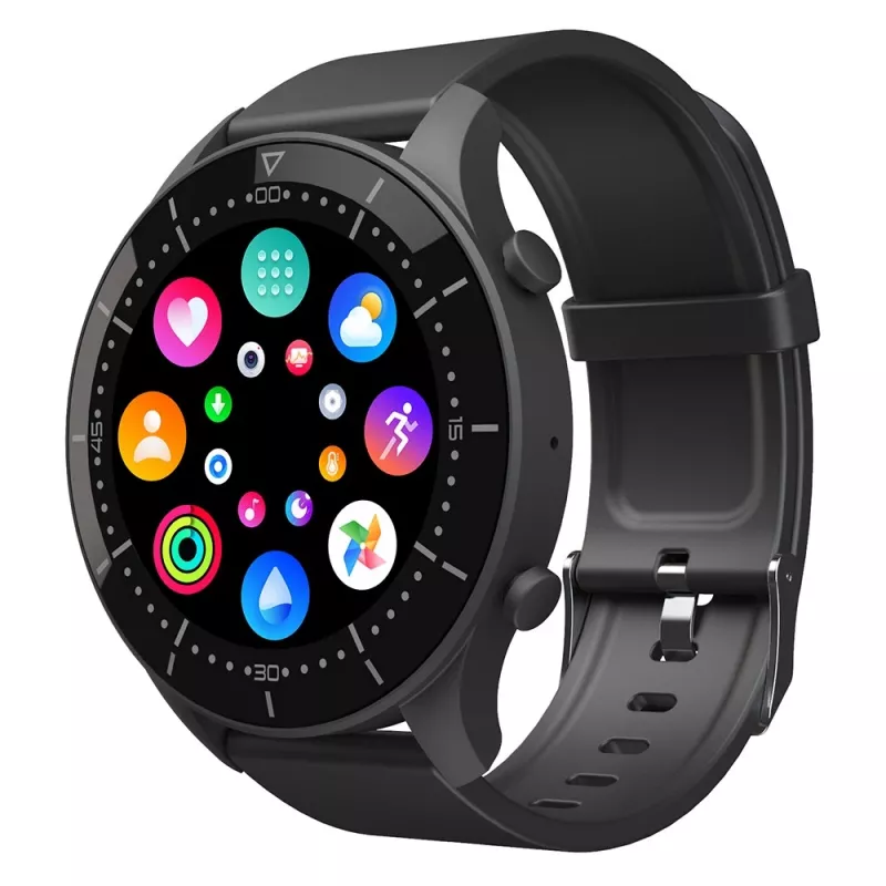 Išmanusis laikrodis MEDIA-TECH MT870 — 1,3 colio (3,3 cm) IPS jutiklinis ekranas, 51 mm korpusas, Bluetooth, juodas
