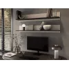 Pakabinamų lentynų rinkinys Cama Meble SOHO 125×20×20 cm, medžio drožlių plokštės, kašmyro/juodos spalvos, 2 vnt.