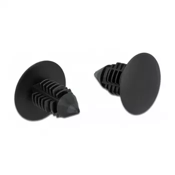 Fir tree clip DeLOCK 60187 juodas nailonas 15mm 14.5mm 10 vnt.