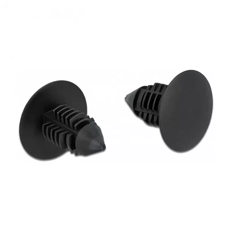 Fir tree clip DeLOCK 60187 juodas nailonas 15mm 14.5mm 10 vnt.