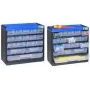 Mažų dalių organizatorius allit 464610, plastikinė laikymo dėžutė 300x285x135 mm, juoda/mėlyna