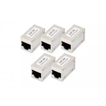 Digitus CAT 6A modulinės jungtys, ekranuotos, 5 vnt., RJ-45, paauksuoti kontaktai
