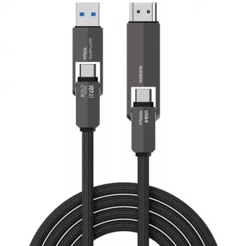 USB4 HDMI kabelis 4smarts ComboCord 240W 1,5 m – USB4 į HDMI, 240W galios tiekimas, 1,5 m ilgis