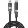 USB4 HDMI kabelis 4smarts ComboCord 240W 1,5 m – USB4 į HDMI, 240W galios tiekimas, 1,5 m ilgis