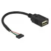 USB kabelis DeLOCK 84831 USB 2.0 0,15 m juodas