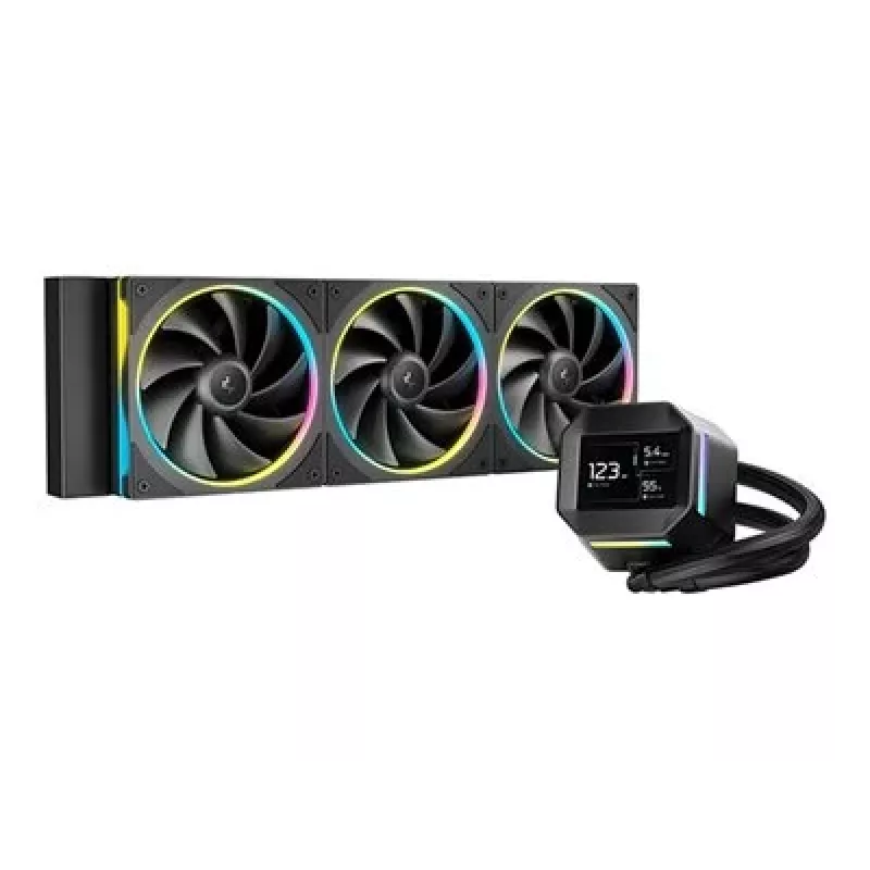 DeepCool LM360 procesoriaus aušinimo skysčiu rinkinys 12 cm juodas 1 vnt.