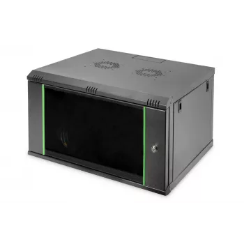 Prie sienos montuojamas stovas Digitus DN-19 07U-6/6-EC-SW