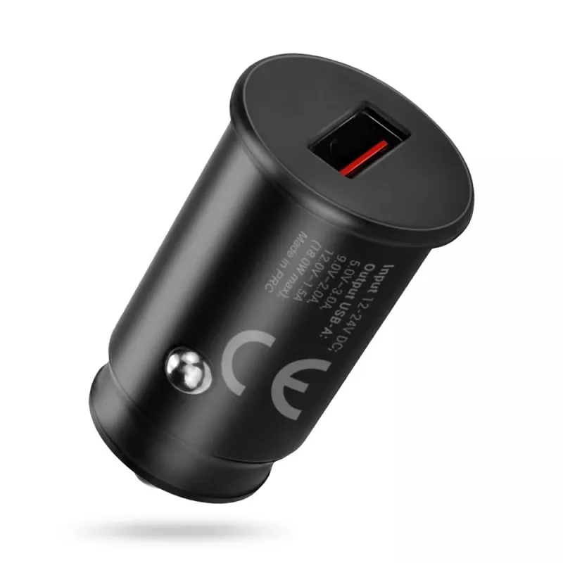 Automobilinis įkroviklis everActive CC-15QC QC3.0 18W 1x USB su laidu