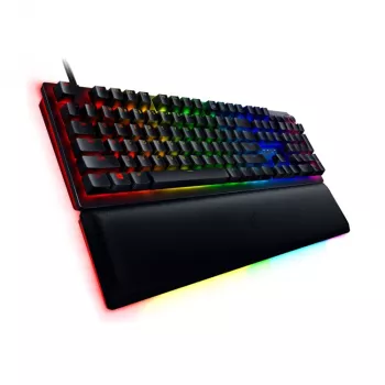 Laidinė žaidimų klaviatūra Razer Huntsman V2 — spragsintys Purple optiniai jungikliai, RGB LED