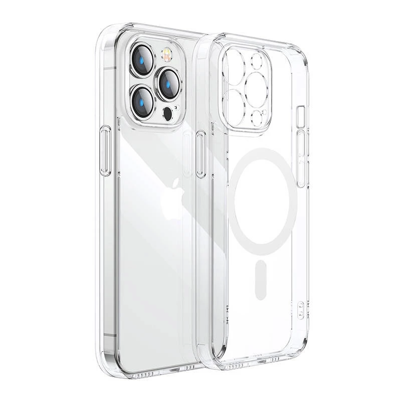 Permatomas magnetinis dėklas Joyroom JR-14D5, skirtas iPhone 14 — skaidrus apsauginis apvalkalas su magnetiniu uždarymu