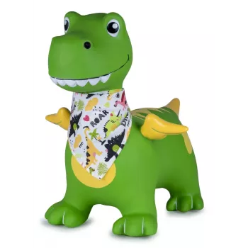 Šokinėjantis gyvūnas Jamara HoppyDoo Dino su sparnais, žalias, su pompa