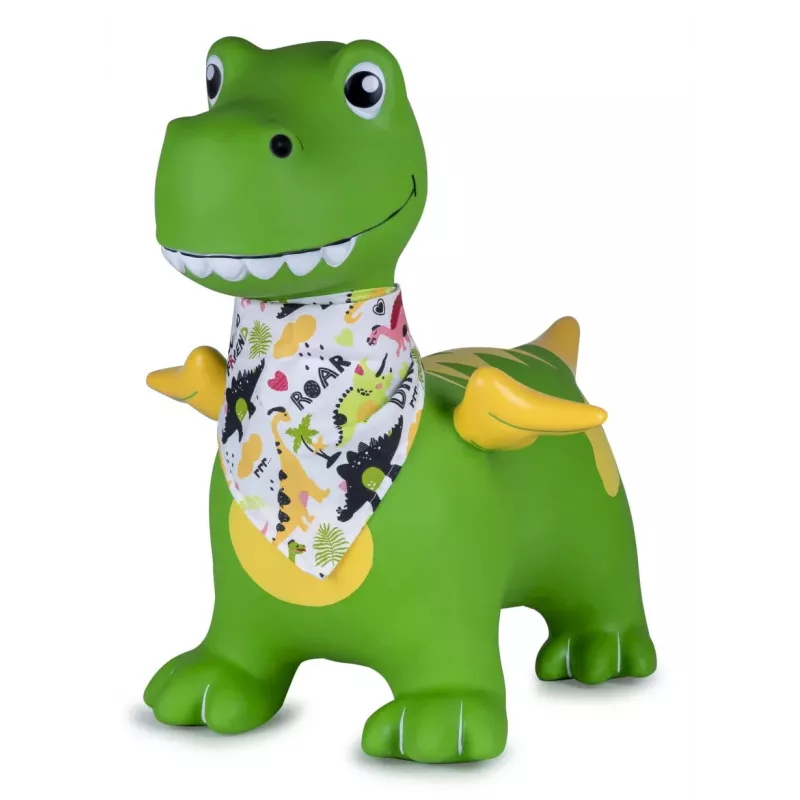 Šokinėjantis gyvūnas Jamara HoppyDoo Dino su sparnais, žalias, su pompa