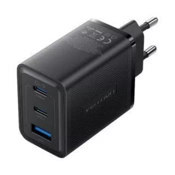 Sieninis įkroviklis Vention FERB0-EU 65 W, 3 USB prievadai (USB-A/USB-C)