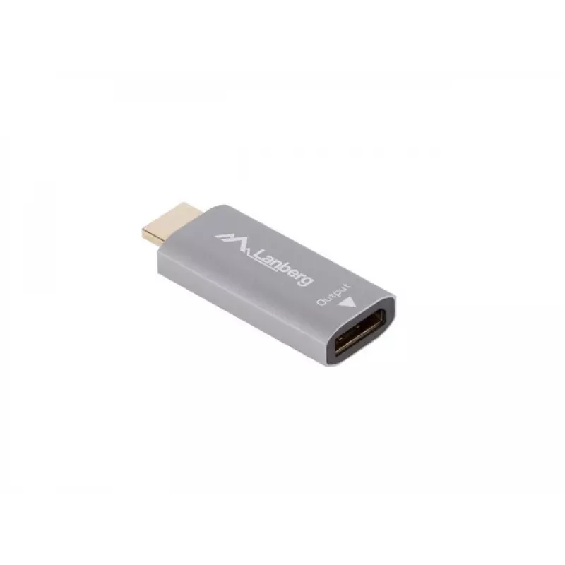 Vaizdo kabelio adapteris Lanberg AD-HD-DP-01 HDMI Type A DisplayPort sidabrinis