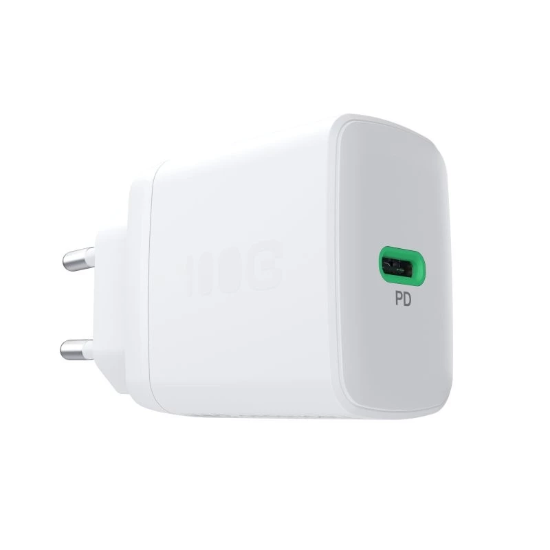 Maitinimo adapteris Green Cell PowerSource Solo30 30 W baltas — USB-C įkroviklis, 30 W išvestis