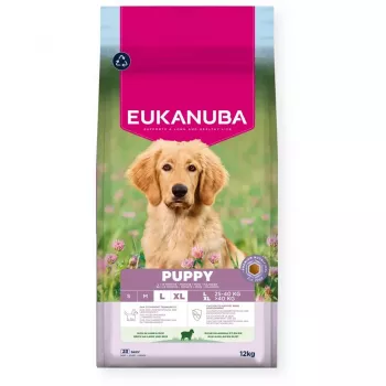 EUKANUBA Puppy L XL, gausus ėrienos ir ryžių - sausas šunų ėdalas - 12kg