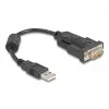 DeLOCK 61549 serijinis laidas juodas 0,25 m USB Type-A RS-232