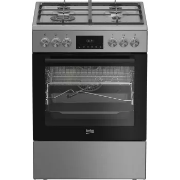 BEKO Viryklė | FBMA61330GXDT | Kaitlentės tipas Dujinė | Orkaitės tipas Elektrinė | Nerūdijantis plienas | Plotis 60 cm | Kepinimas ant grotelių | LED | Gylis 60 cm | 72 l