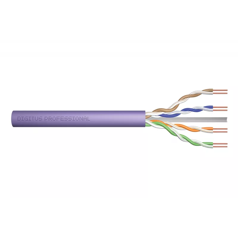 DIGITUS - Masinis kabelis - 100,0 m - UTP - CAT 6 - Violetinė (DK-1613-VH.1)
