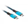 USB-C laidas LANBERG CA-CMCM-45CU-0010-BK 1 m, 240 W galia, 8K@60Hz vaizdas