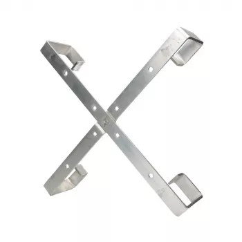 Kabelių laikiklis Extralink keturių atramų aliuminio rėmas S500 — 500 x 500 x 70 mm, stalo/sienos, aliuminis