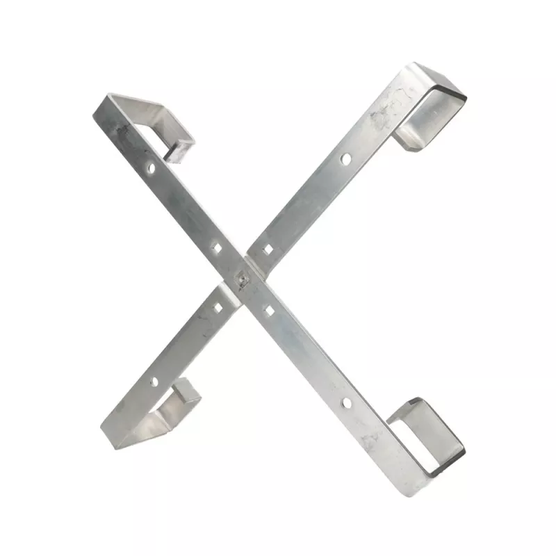 Kabelių laikiklis Extralink keturių atramų aliuminio rėmas S500 — 500 x 500 x 70 mm, stalo/sienos, aliuminis