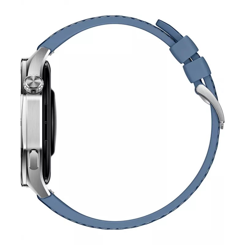 Išmanusis laikrodis HUAWEI WATCH GT5 46mm — 1,43 colio AMOLED, GPS, 524 mAh, nerūdijančio plieno korpusas, mėlyna austa juosta
