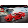 LEGO Speed Champions Ferrari F40 Supercar statomas transporto priemonės žaislinis automobilio modelis 9 metų ir vyresniems berniukams ir mergaitėms su vairuotojo minifigūrėle, vaikų miegamojo D