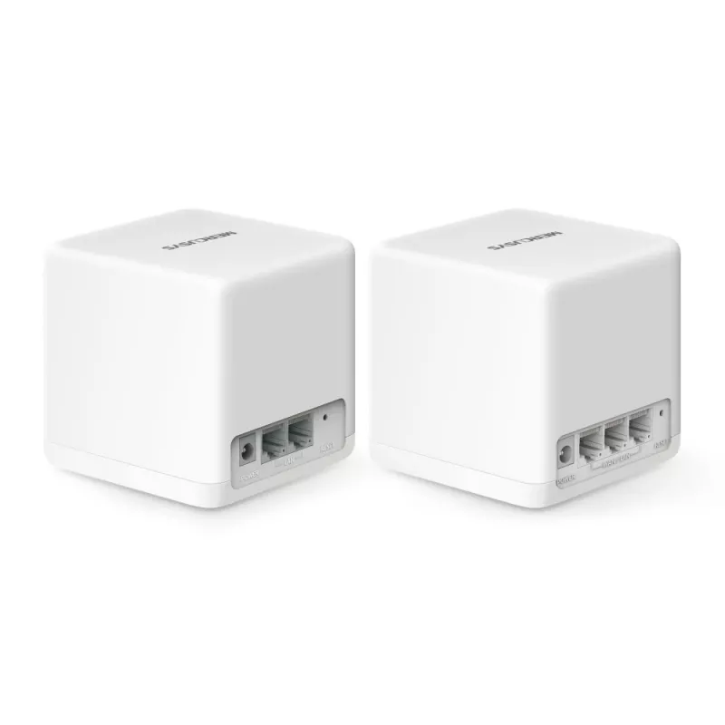 Tinklinė sistema MERCUSYS Halo H60X (2 vnt.) Dviejų juostų Wi‑Fi 6, 1500 Mbit/s, iki 350 m², 2x LAN, vidinės antenos, balta