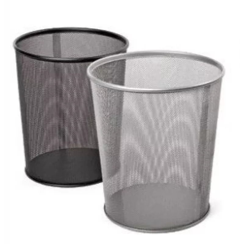 Šiukšliadėžė Forpus, 12 l, juoda, perforuotas metalas
