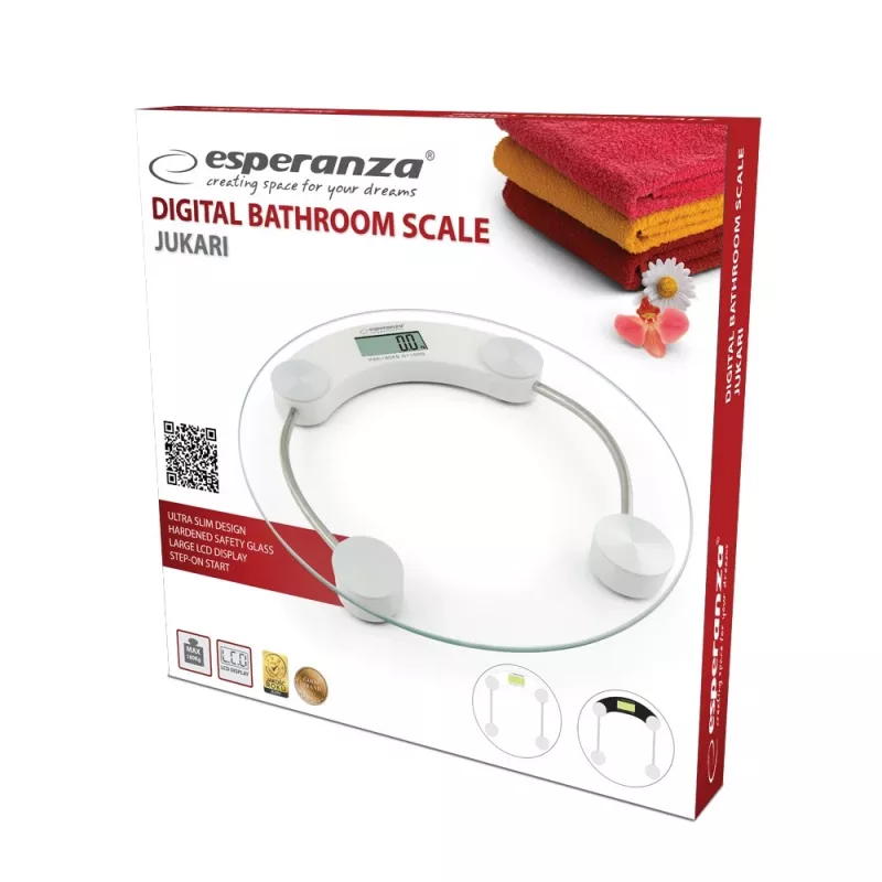 Esperanza EBS007W asmeninės svarstyklės Circle White Elektroninės asmeninės svarstyklės