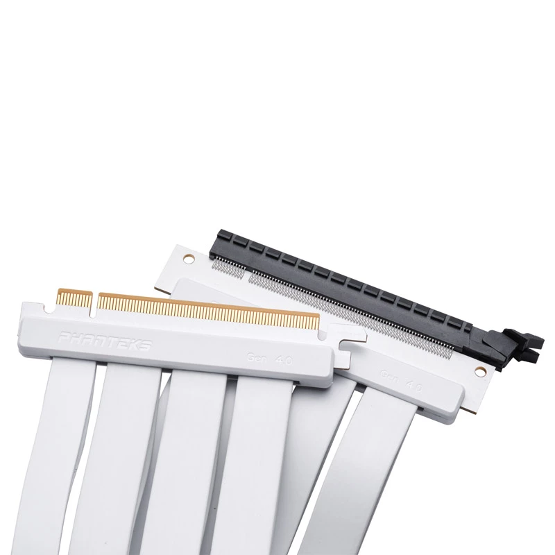 PHANTEKS PCI-E 4.0 x16 riser ribbon kabelis, 180 laipsnių, 30 cm - balta