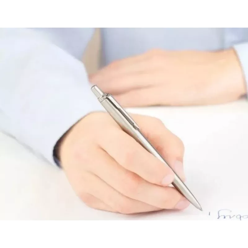 Tušinukas ir mechaninis pieštukas Parker Jotter Steel CT sidabrinis