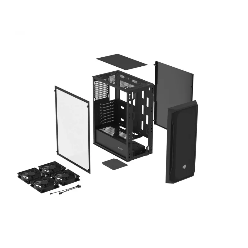 Natec Fury Shobo SH4F - PC korpusas - Tower - Juoda