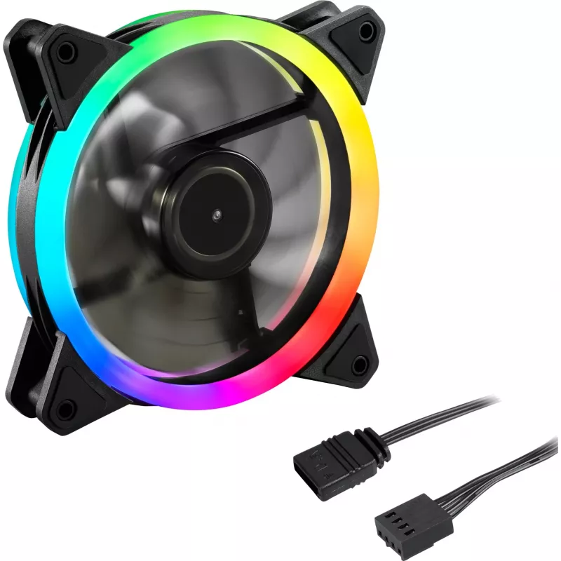 SHARKOON Shark Blades PWM ARGB 120mm korpuso ventiliatorius - juodas