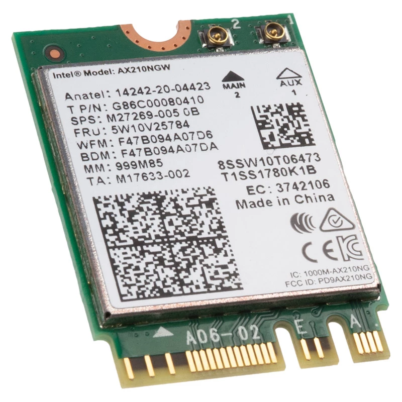 Vidinis WLAN Intel Wi-Fi 6E AX210